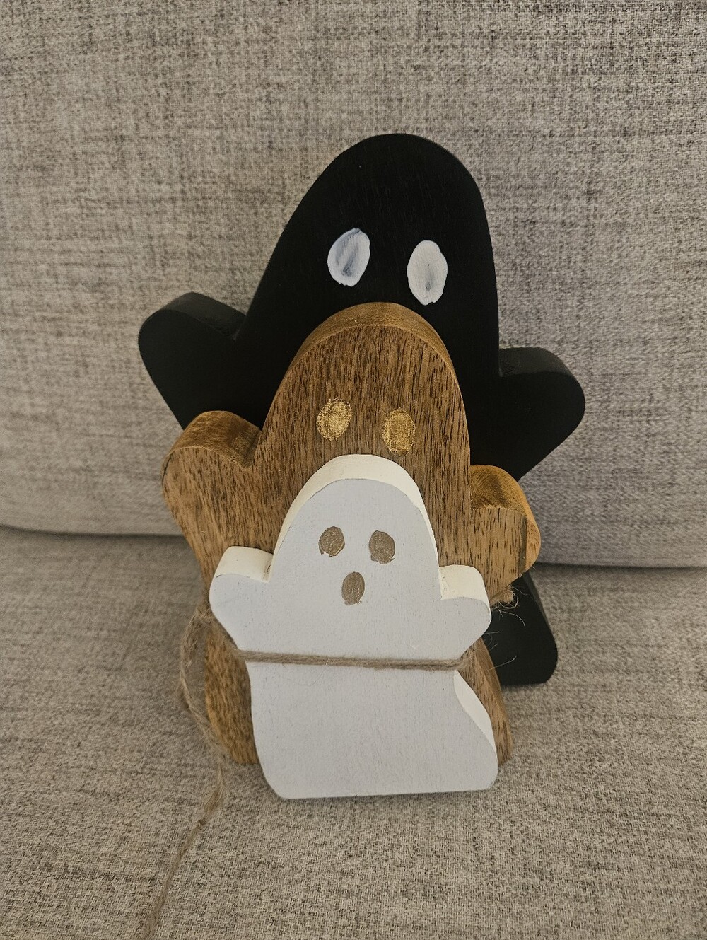 Ghost Stack Costume Decor – White, Brown & Black